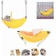 thumbnail image 1 of Small Animal Bed House for Guinea Pig and Hamster Cage Accessories Winter Warm Hanging Nest 20x6.5cm Yell 2Pcs, 1 of 5