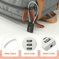 thumbnail image 3 of Uxcell Digit Cable Combination Steel Rope for Gym Bikes Cabinets Wardrobes 19.7" Silver, 3 of 7