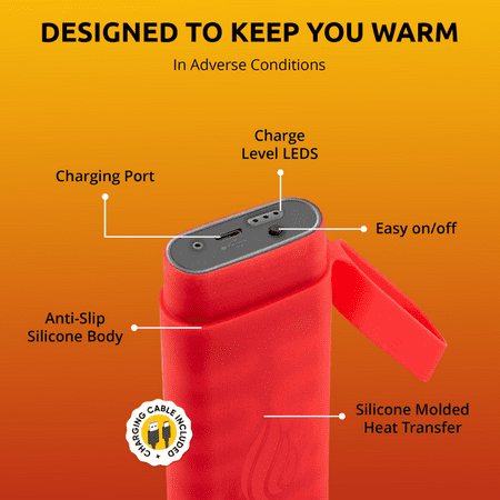 Panther Vision - POWERPAW 502 IP67 Waterproof Rechargeable Hand Warmer - Red
