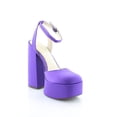 thumbnail image 6 of Jessica Simpson Skilla Purple Satin Platform Pump Buckle Strap Block Heel Sandal (Paris Purple, 6.5), 6 of 8