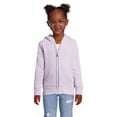thumbnail image 3 of Wonder Nation Girls Plush Lined Zip Up Hoodie, Sizes 4-18 & Plus, 3 of 6
