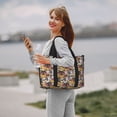 thumbnail image 4 of Zufioo Cute Cat Pattern Hand-held Travel Bag, Waterproof Adjustable Shoulder Strap Crossbody Duffel Bag, Suitable for Work, Short trips, Sports, 4 of 8