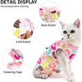 thumbnail image 2 of Traje de recuperación para gatos con heridas abdominales o enfermedades de la piel, para después de una cirugía, para evitar lamidos en las heridas, collar isabelino transpirable, 2 of 7