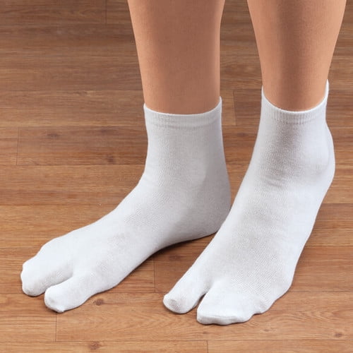 SplitToe Flip Flop Socks, 1 PairWhite