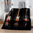 thumbnail image 1 of Manta de felpa suave para guitarra eléctrica clásica, manta de franela para sala de estar, dormitorio, cama, sofá, cubierta de Picnic, 1 of 4