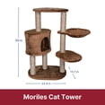 thumbnail image 3 of TRIXIE Moriles Plush & Sisal 3-Level 39" Cat Tree with Scratching Posts & Condo, Brown, 3 of 5