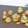 thumbnail image 3 of Farfi Auspicious Imitation Gold Ingot Ornament Plastic Mascot Display Crafts Home Decor (Type 9), 3 of 13