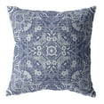 thumbnail image 1 of Amrita Sen Coussin en Daim Soufflé et Fermé Indigo sur Blanc, 1 of 4
