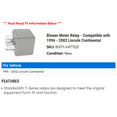 thumbnail image 2 of Blower Motor Relay - Compatible with 1996 - 2002 Lincoln Continental 1997 1998 1999 2000 2001, 2 of 2