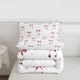 thumbnail image 5 of Erosebridal Dreamy Princess Bow Loves Full Size Comforter Sets,Princess Pink Bowknot Bedding Sets For Kids,Reversible,3pcs, 5 of 7