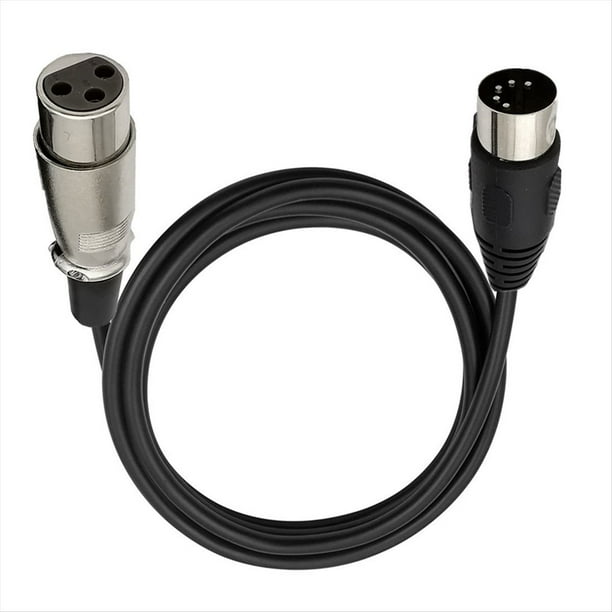 Cable de Audio DIN de 5 A XLR de 3 para Conectar Instrumentos Musicales o Cables con MIDI o XLR DIN 5P Macho A XLR Hembra