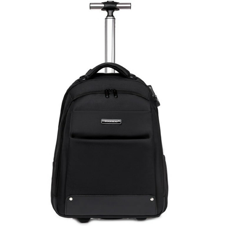 18 inch Rolling Backpack-Adult Business Laptop Backpack with Wheels-18 inch  Invisible Shoulder Strap Waterproof Backpack with Roller-Trolley Suitcase  ...