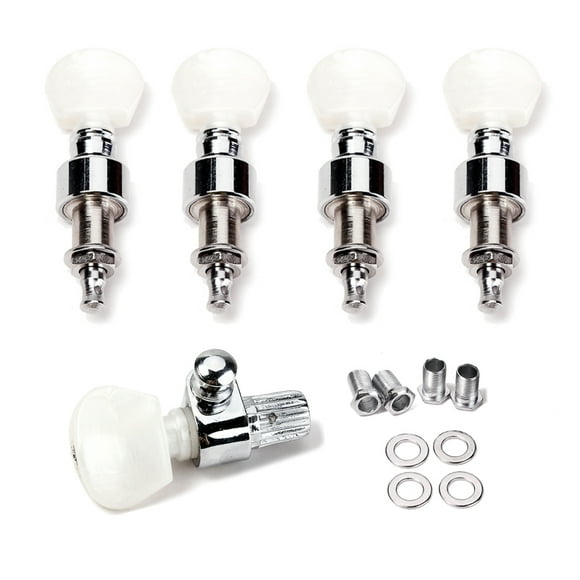 5 Pieces Banjo String Tuning Pegs Machine Heads with Bushing Spacers