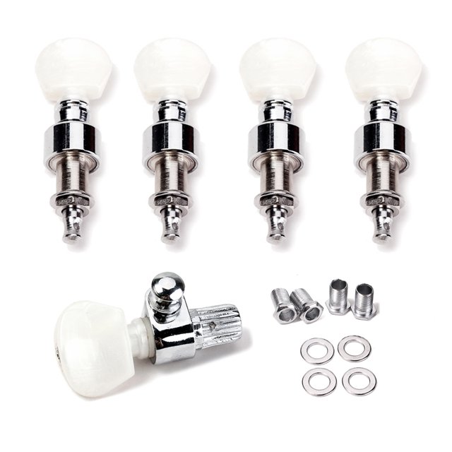 5 Pieces Banjo String Tuning Pegs Machine Heads with Bushing Spacers