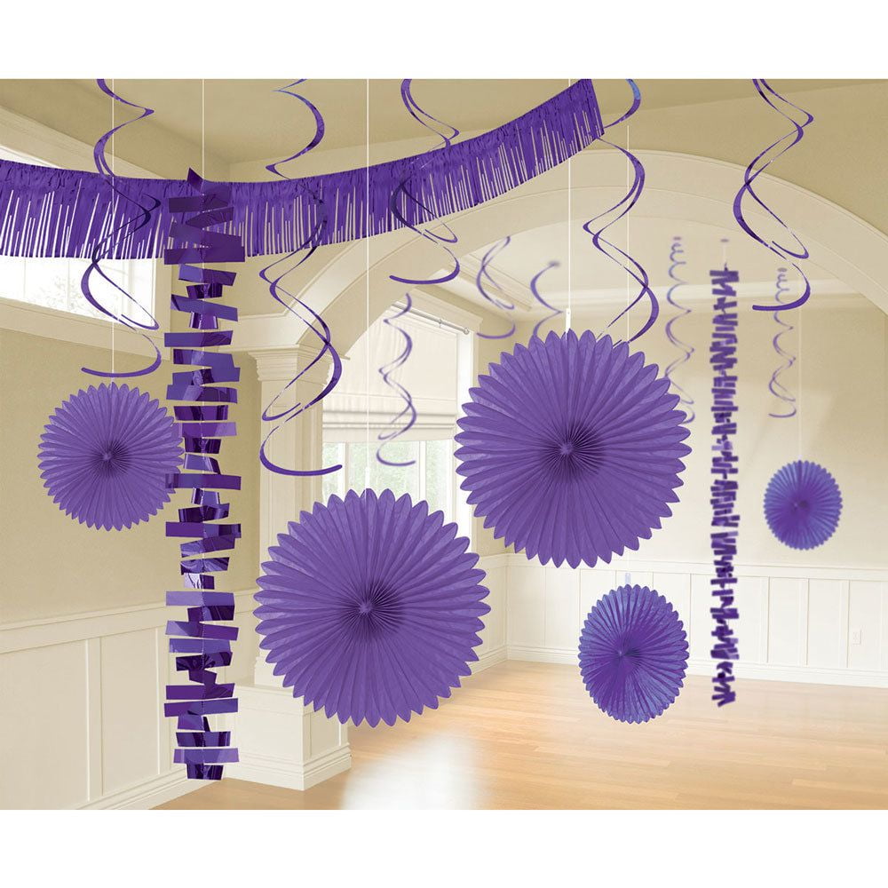 Purple Party Decoration Kit, 18pcs
