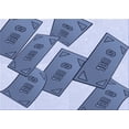 thumbnail image 1 of Ahgly Company Tapis d'Intérieur Lavables en Machine Rectangle Bleu Azur de Transition, 8' x 10', 1 of 7