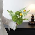 thumbnail image 4 of Ramo de bolas verdes artificiales Centro de mesa floral falso para boda, decoración del hogar, mesa de comedor, sala de estar, estilo moderno, 4 of 6