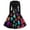 Multicolor #019, variant on Women's Halloween Dress Castle Ghost Crew Neck Cocktail 1950s Retro Tea Length Dress Long Sleeve Hepburn Funny Cute Dresses with Belt L