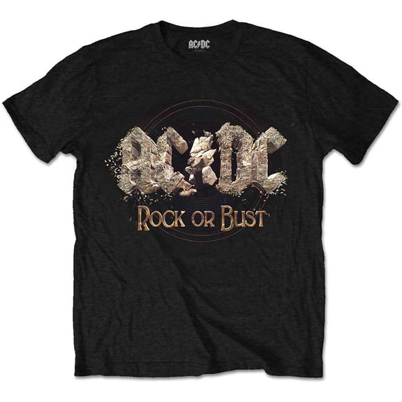 Men's AC/DC Rock Or Bust T-shirt Small Black