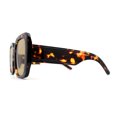 thumbnail image 4 of Womens Mod Large Rectangle Butterfly Chic 90s Designer Sunglasses Tortoise Light Brown, 4 of 4