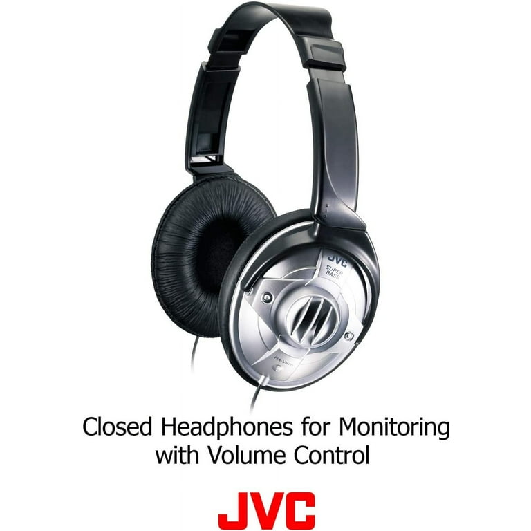 JVC Wired DJ-Style Heavy Bass Full-Size On-Ear Headphones for