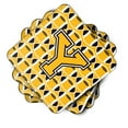 thumbnail image 2 of Letter Y Football Black Old Gold and White Foam Coaster Set of 4, 2 of 3