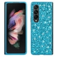 thumbnail image 1 of SaniMore for Samsung Galaxy Z Fold 4 7.6" Glitter Case, Flexible TPU Anti-Fingerprint Anti-Scratch Heavy Duty Full Body Protective Case for Samsung Z Fold 4 Women Ladies, Blue, 1 of 6
