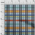 thumbnail image 1 of oneOone Organic Cotton Poplin Twill Fabric Madras Check Printed Craft Fabric BTY 42 Inch Wide, 1 of 3