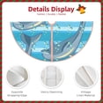 thumbnail image 5 of Kll Dolphin Christmas Tree Skirt 30",Party Decorations Farmhouse For Christmas Decorations Holiday Party, 5 of 8