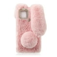 thumbnail image 1 of Miangastore Rabbit Phone Case Fluffy Bunny Phone Case Shock Absorption Tpu Plush Pink 1Pcs, 1 of 7