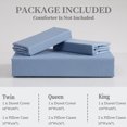 thumbnail image 5 of HOMERRY 3Pcs Queen Size Blue Ruffle Duvet Cover Soft Washed Microfiber Vintage French Country Duvet Cover Set, 5 of 9