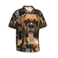 thumbnail image 2 of Boxer Dog Hawaiian Shirts For Men, Summer Short-Sleeve Relaxed-Fit Button-Down Shirts 3x-Large, 2 of 9