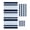 Navy Sky Blue, variant on Navy Blue Khaki Striped Towel Set of 3, Soft Microfiber Bath Towels, Hand Towel, Washcloths, Modern Minimalist Ombre Lines Quick-Dry Absorbent Towels for Bathroom Kitchen Hotel Beach Gym Spa