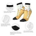 thumbnail image 5 of Rocae White Ice Cream for Premium Adult Socks,Comfortable, Breathable, and Durable Socks, Perfect for Everyday Wear, 5 of 7