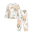 thumbnail image 2 of Uemuo Air Balloon and Flower Pattern Womens Pajama Sets,PJ Set for Women,Pajamas for Women Logo,Long Sleeve Pajama Set for Women,Soft Long Sleeve Top With Pants-Small, 2 of 9