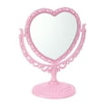 thumbnail image 1 of Espejo de Maquillaje en Forma de Corazón Único de Bargains, Espejo de Maquillaje Doble Cara, Espejo de Maquillaje Rotatorio para Escritorio para Mujeres Rosa, 1 of 7