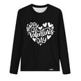 thumbnail image 3 of Aofany Women Valentine's Day Pullover Sweatshirts Heart Print Sweater Tops Long Sleeve Crewneck Shirts Fashion Loose Blouse Teen Girls Sweatshirt, 3 of 3