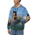 thumbnail image 3 of Goofa Two Brave Cats Are Floating On The Sea Iceberg Pattern Mens Full-zip Hoodie, Zip-up Pullover Hooded Sweatshirt, Kangaroo Pocket Hoodie Ideal for Daily Wear, Travel, and Home-, 3 of 5
