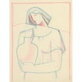 thumbnail image 2 of Mikuláš Galanda 15x18 Black Ornate Wood Framed Double Matted Museum Art Print Titled - Girl with a Jug (1932-1936), 2 of 5