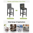 thumbnail image 3 of Black Flowers Bar Stool Covers Set of 2, Spring Floral Elegant Pastoral Vintage Stretch Washable Bar Chair Covers with Backs, Removable Pub Counter Height Chair Cover for Kitchen Dining Room Cafe, 3 of 7