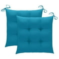 thumbnail image 5 of vidaXL Garden Chairs 2 pcs with Light Blue Cushions Solid Teak Wood, 5 of 5