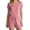 Pink, variant on Womens Pajamas Women's Summer Cool Thin Nylon Loungewear Set Round Neck Short Sleeve Shorts Ruffles Solid Color with Polka Dot Details Green L