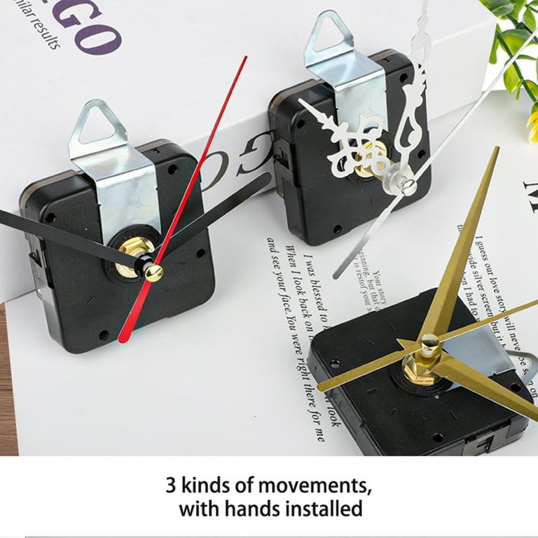 TSV Wall Quartz Clock Movement Gold Hands Silence Quartz Clock Movement Mechanism Shaft Replacement Clock Kits Wall Clock Movements Mechanism Parts for Repairing Replacing or DIY Clock Walmart