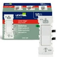 thumbnail image 1 of Interruptor basculante Leviton Lever Edge, 15 A, unipolar, paquete de 10 unidades, color blanco, 1 of 8
