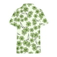 thumbnail image 4 of Gaecuw St.Patrick's Day Womens Short Sleeve Blouses Button Trendy Tshirts Button down Tees Four Leaf Printed T-Shirts Round Neck Shirts Cute Loose Fit Pullover Blouse Tops Irish Clothes Green 2XL, 4 of 5
