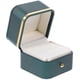 thumbnail image 2 of Square Ring Bearer Box Classic Appearance Jewelry Display Dark Green Golden Border Pu Lint 1Pack, 2 of 4