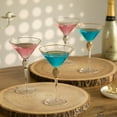 thumbnail image 2 of 4 Piece Premium Clear Stem Crystal Martini Glasses with Gold Rim and Diamond-like Rhinestones, Elegant 10oz Glassware Set for Cosmopolitan, Vodka, Gin and Other Cocktails, Fancy Manhattan Drinkware, 2 of 8