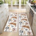thumbnail image 4 of Kitchen Rugs Sets Of 2,Golden Retriever Anti Fatigue Kitchen Mat Rugs Non Slip Washable,Decorative Kitchen Floor Mats for Kitchen,Sink,Laundry,17"X47", 4 of 5