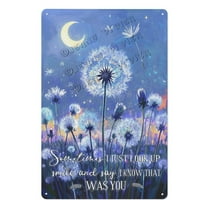 Rustic Dandelion Metal Sign – Inspirational Quote Wall Art for Bedroom, Living Room, Office – Motivational Tin Sign for Encouraging Gift Ideas 8x12 inch