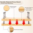 thumbnail image 4 of Wooden Book Press, 11.5x7.9Inch Portable Bamboo Book Press Bookbinding Machine Tool Kit One Layer, Wood, 4 of 6